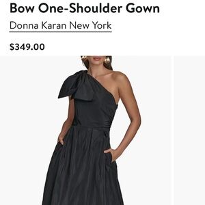 Donna Karan Black One-Shoulder Gown